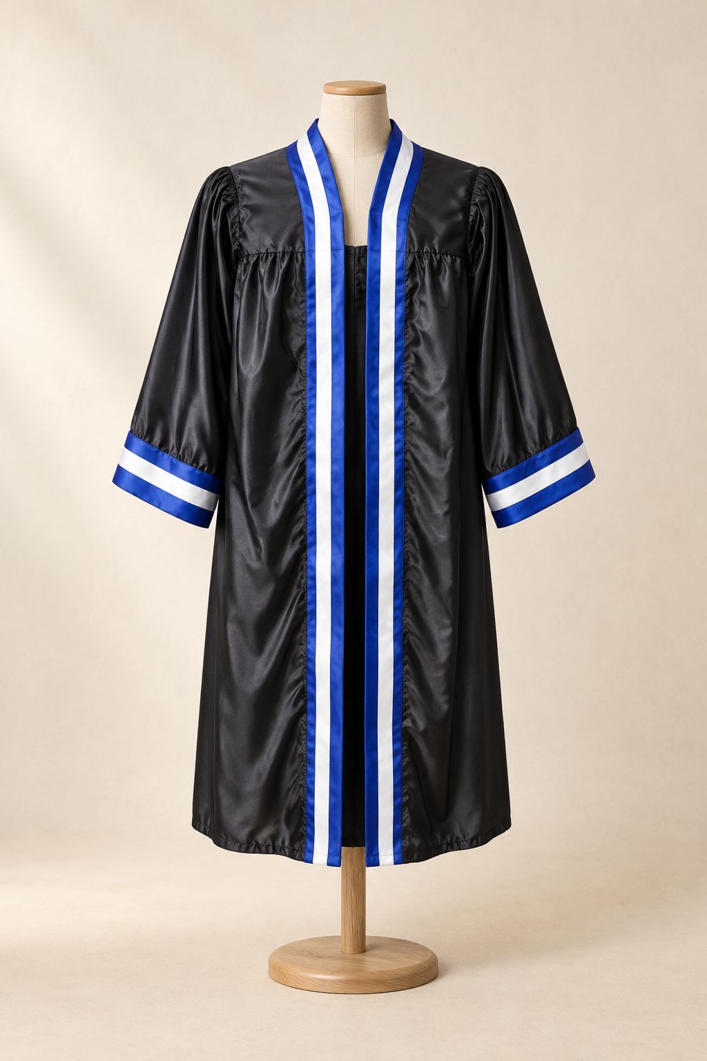 Black & Royal Blue Graduation Gown