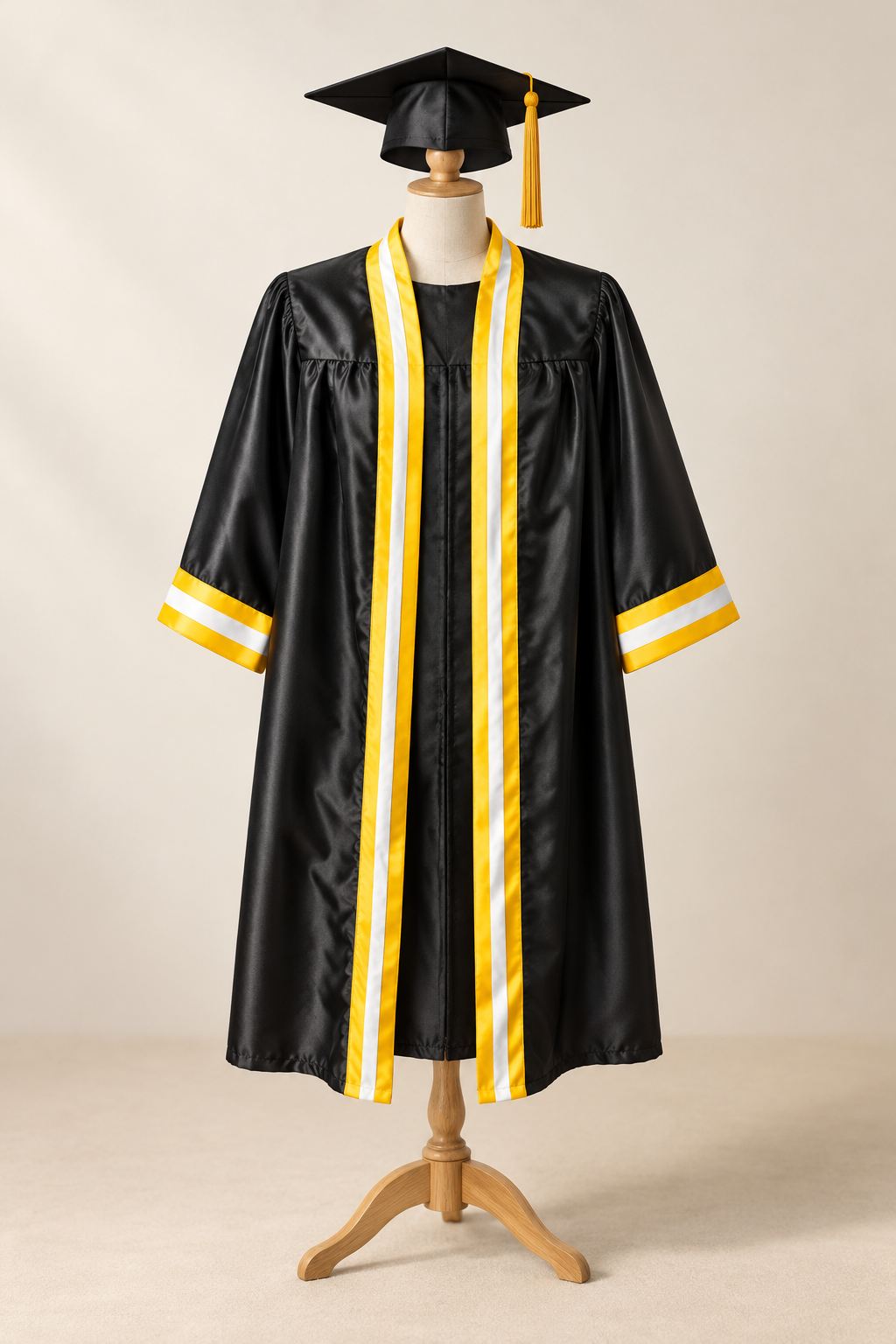 Black & Gold Graduation Gown
