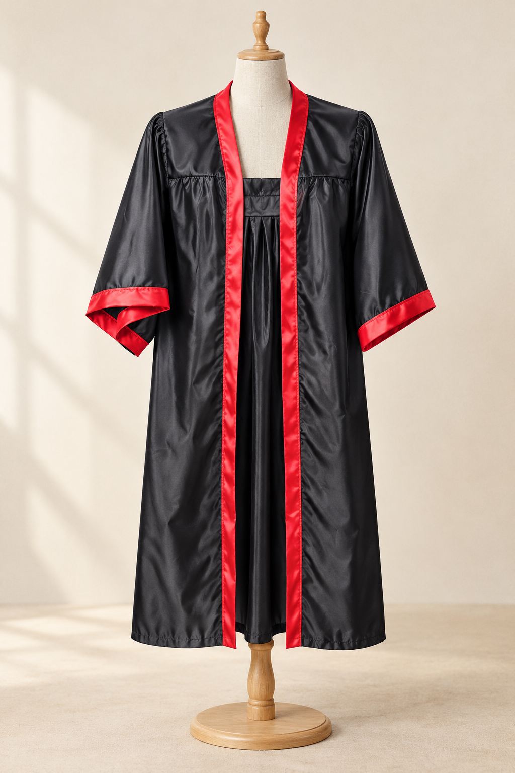 Black & Red Graduation Gown