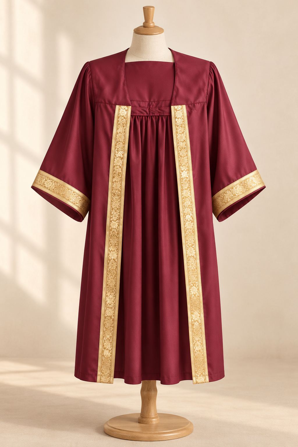 Burgundy Brocade Robe